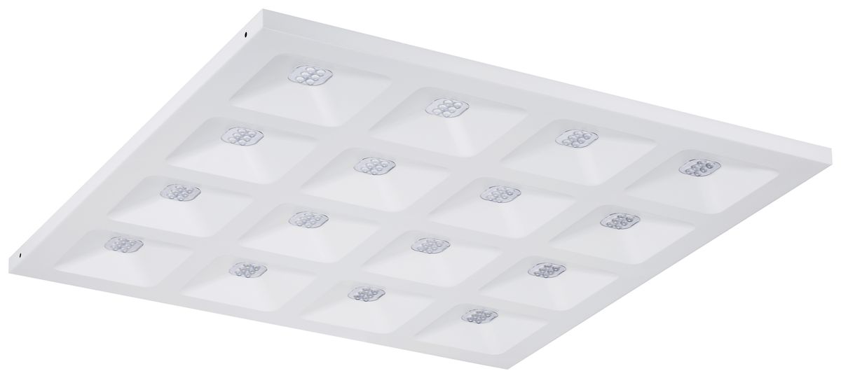 EB-LED-Deckenleuchte Sylvania Quadro 36W 4450lm 830 IP40 DIM 595×595mm weiss