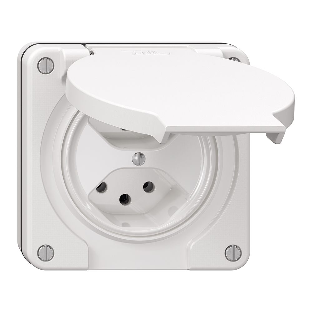 Prise NUP NEVO, 2×T13, IP21, blanc