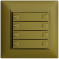 Poussoir ENC KNX 4× EDIZIOdue olive RGB avec LED