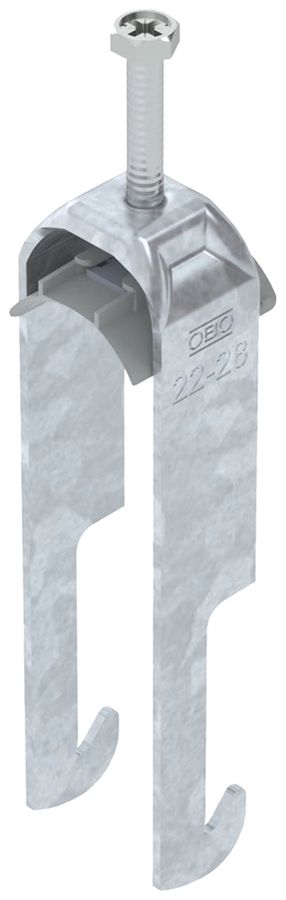 Fixation rapide BET 2056 pied à W mat.synthétique 22…28mm 2×câble acier Zn-ch-im