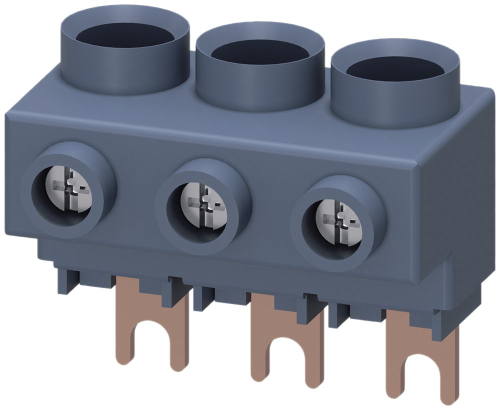 Borne d'alimentation Siemens SIRIUS 3RV2 pour taille S00/0, 3p, en haut