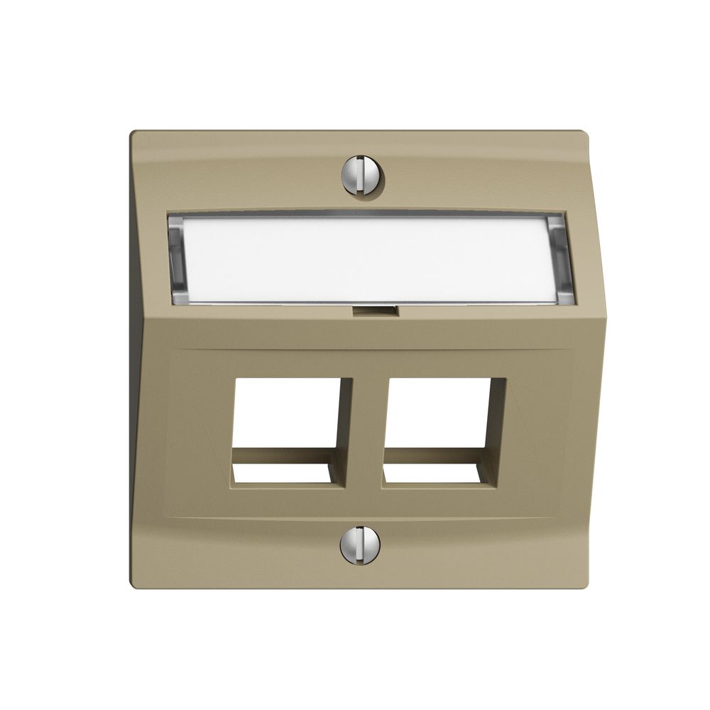 Kit de montage EDIZIOdue F, avec capot de sortie oblique, pour 2×Keystone, sand