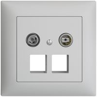 Presa multimedia 4dB INC Edue FMI, presa d.derivazione, p.2×RJ45 Keystone, grc