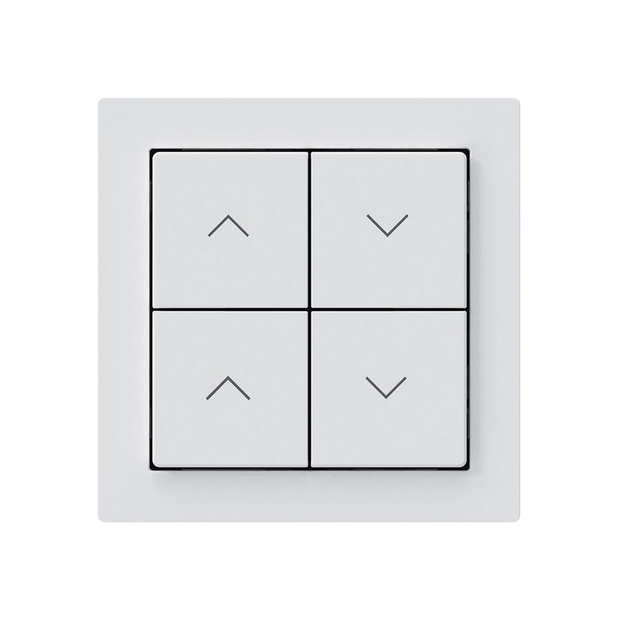 Poussoir pour stores KNX Hager BA kallysto A quadruple 60×60mm blanc