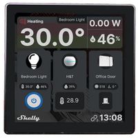 Shelly Android Wall Display black Touchscreen, Scenen, Steuern von Geräten