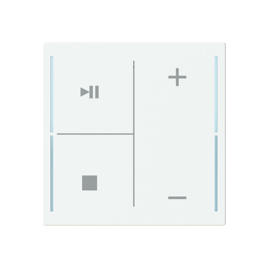 Tasterabdeckung ABB SIDUS touch 4-fach "Taster-Musik" weiss
