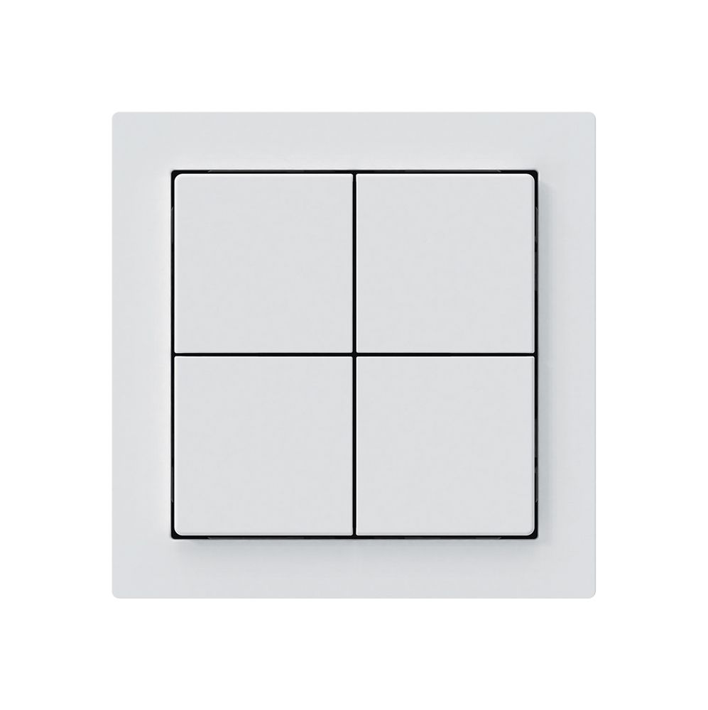 Poussoir KNX Hager BA kallysto A quadruple 60×60mm blanc