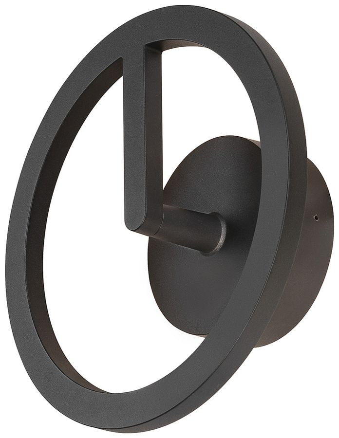 Applique LED SLV Q-RING 10W 950lm 3000K IP65 Ø270×110mm nero