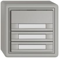 Poussoir KNX RGB AP EDIZIO.liv SNAPFIX® capteur temp.s.LED étiqu.6× comm.1T grc