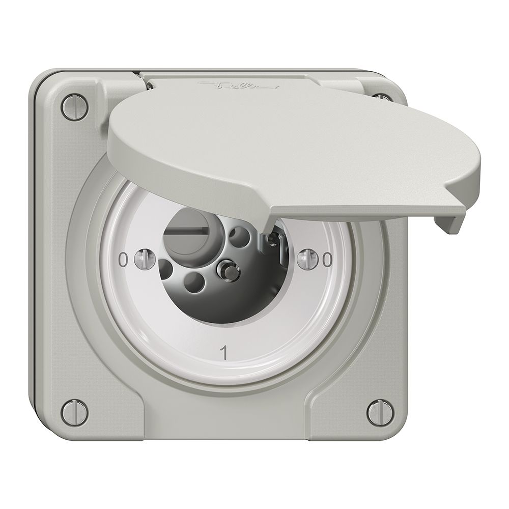 Interrupteur rotatif NUP NEVO, 0/2L, sans cylindre, KS, 0-1-0-1, gris clair