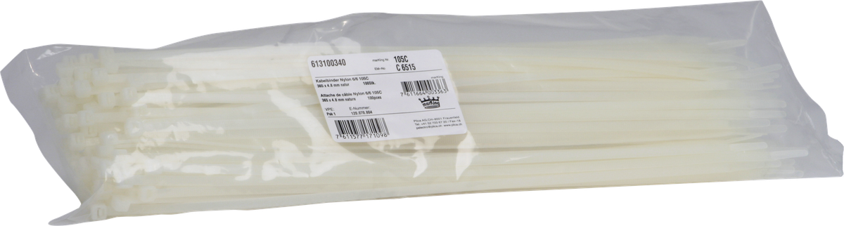 Kabelbinder Nylon 4.8/365mm weiss