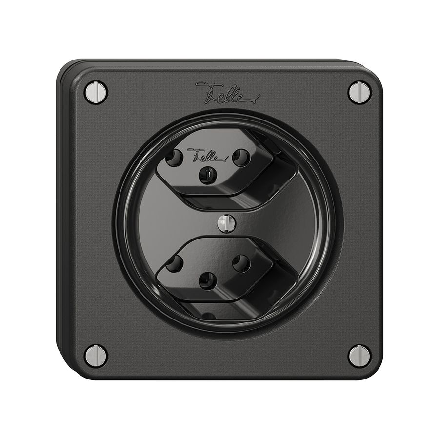 Prise NUPU NEVO, 2×T13, noir