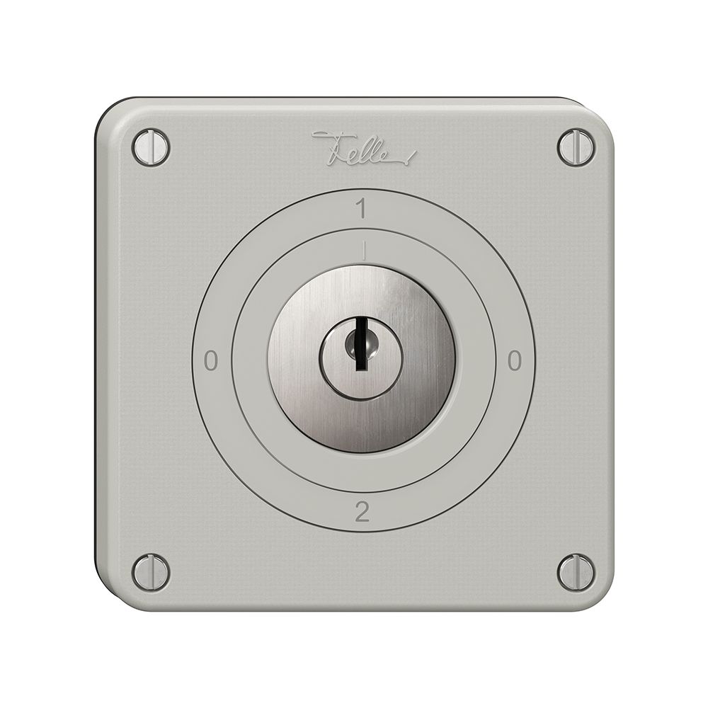 Interrupteur rotatif NEVO, 2/2L, avec serrure&2 clés, KS, 0-1-0-2, gris clair