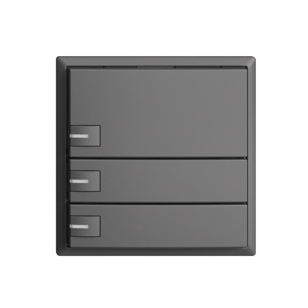 Poussoir KNX RGB EDUE, 250mW, a.LED RGB, 3×poussoir, comm.1×touche, grf