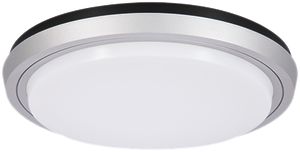 LED-Decken-/Wandleuchte CIRCLE STEP 38W, 3000K, 2600lm, IP44, silber