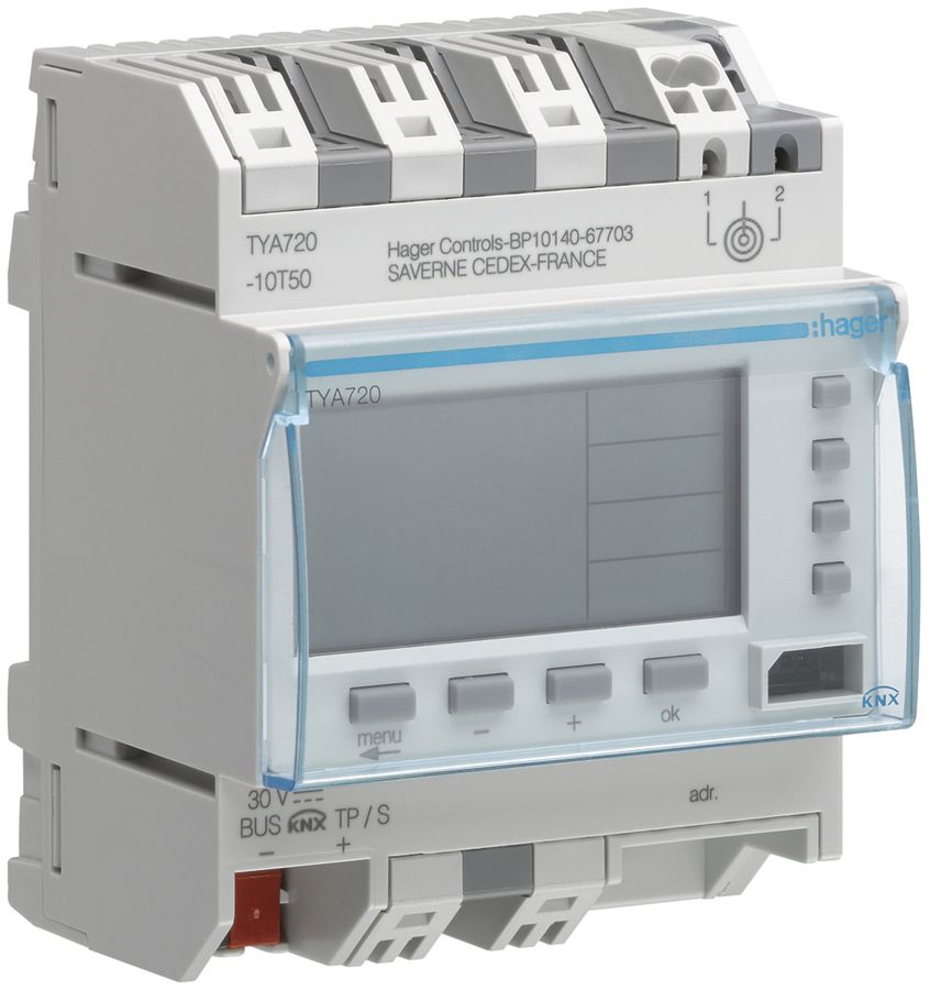 Interruttore orario annuale AMD KNX Hager TYA720 4 canali