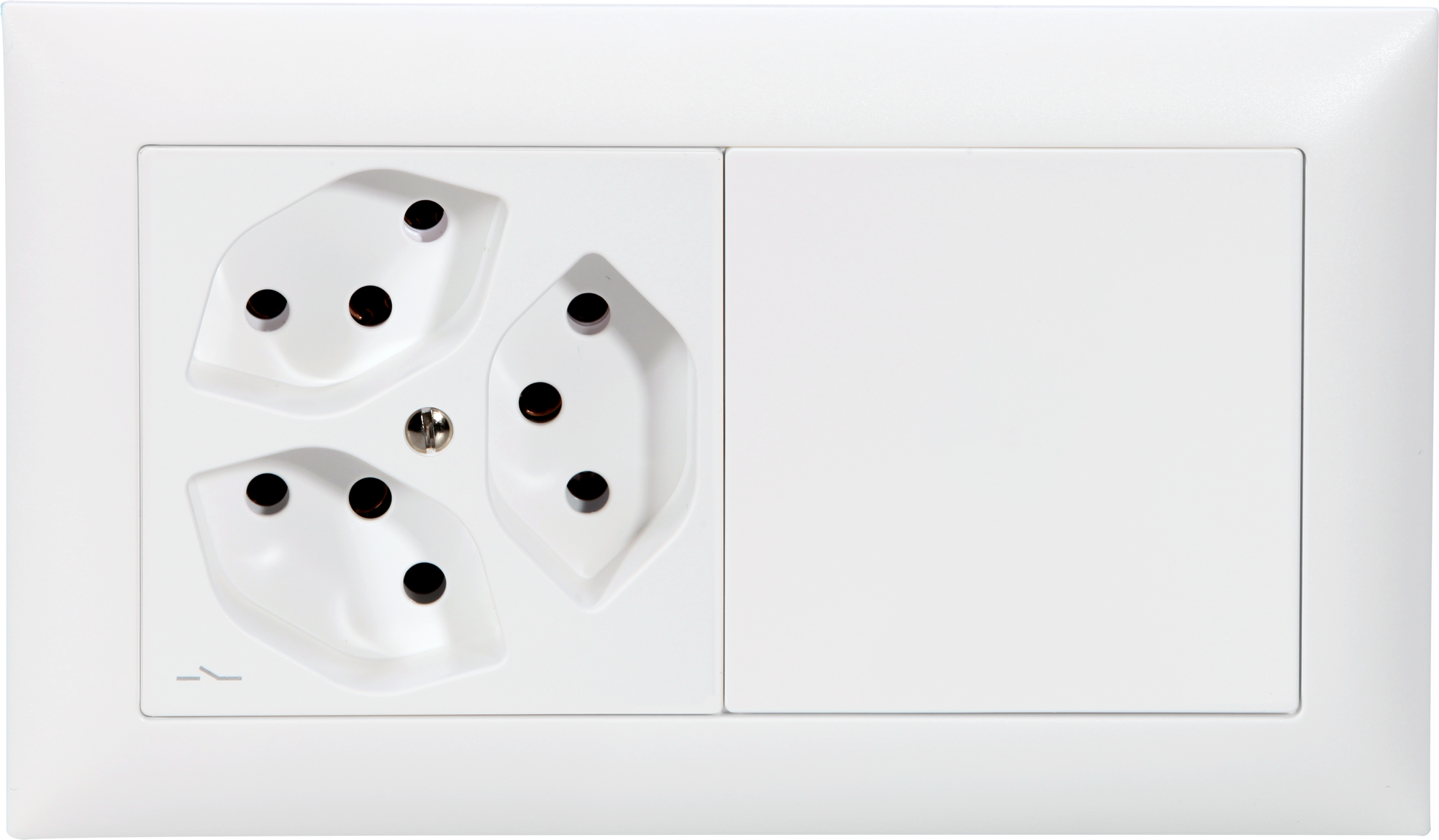 UP-Kombination Edue 1×2, 3×T13/1S + Blind o. Schraube