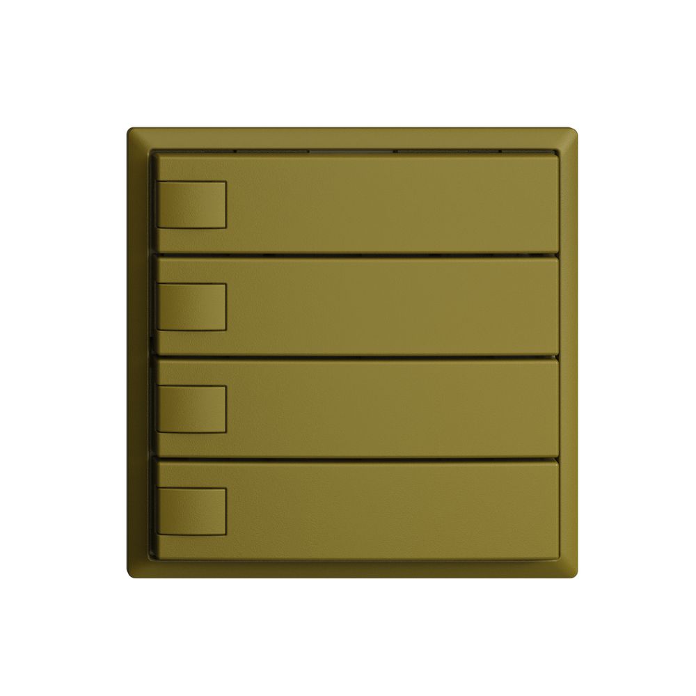 Poussoir ENC KNX 4× EDIZIOdue olive RGB sans LED