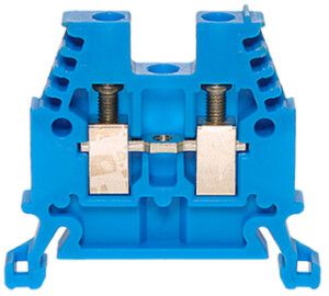 Borne de passage joignable WZ Ex 0.5…2.5mm² 24A 1000V vis 2×1 rail DIN 35mm bl