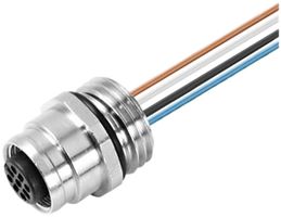 EB-Stecker Weidmüller SAIE Buchse M12 4L mit Kabel 0.5m M16 0.34mm² PVC