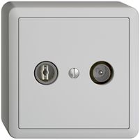 Prise TV-R AP EDIZIOdue 11dB gris clair à large bande 5…2000MHz, FX39