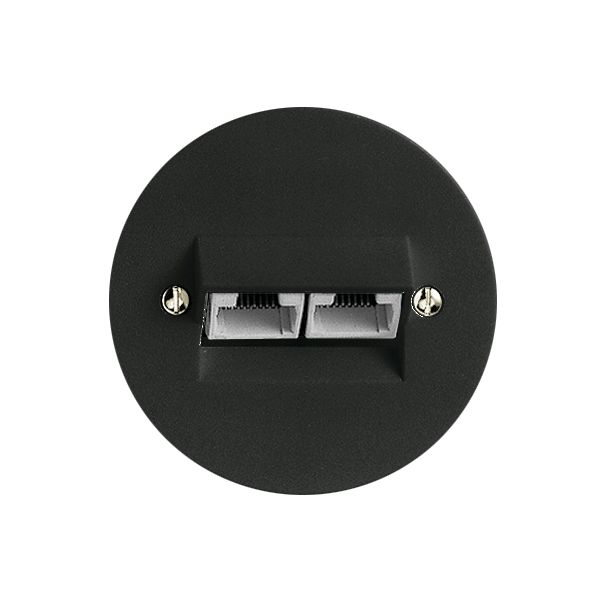 Einsatz zu UP-Anschlussdose 2×RJ45/u 4P getr.sz ITplus P 58mm
