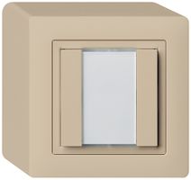 Poussoir universel AP 2×kallysto avec LED beige