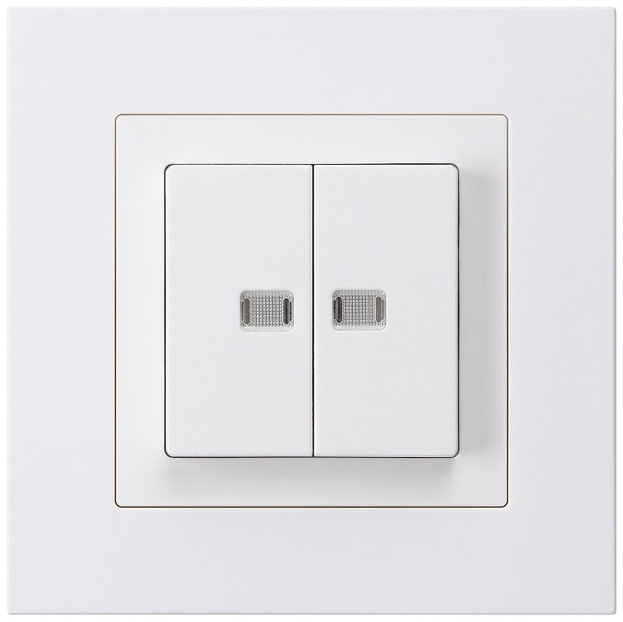 UP-Leuchttaster kallysto.pro 2×A-R/1P mit 2 Linsen weiss