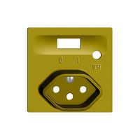 Frontset EDIZIOdue zu FI-Steckdose olive