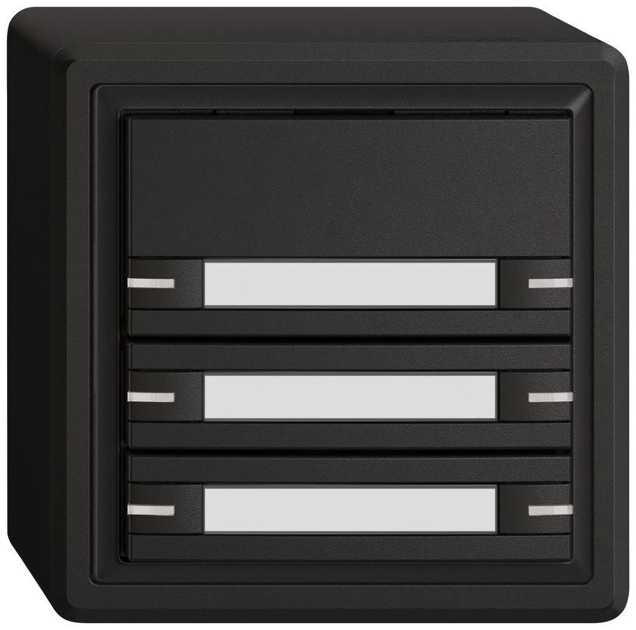 Poussoir KNX RGB AP EDIZIO.liv SNAPFIX® capteur temp.RGB-LED étiqu.6×com.1T no