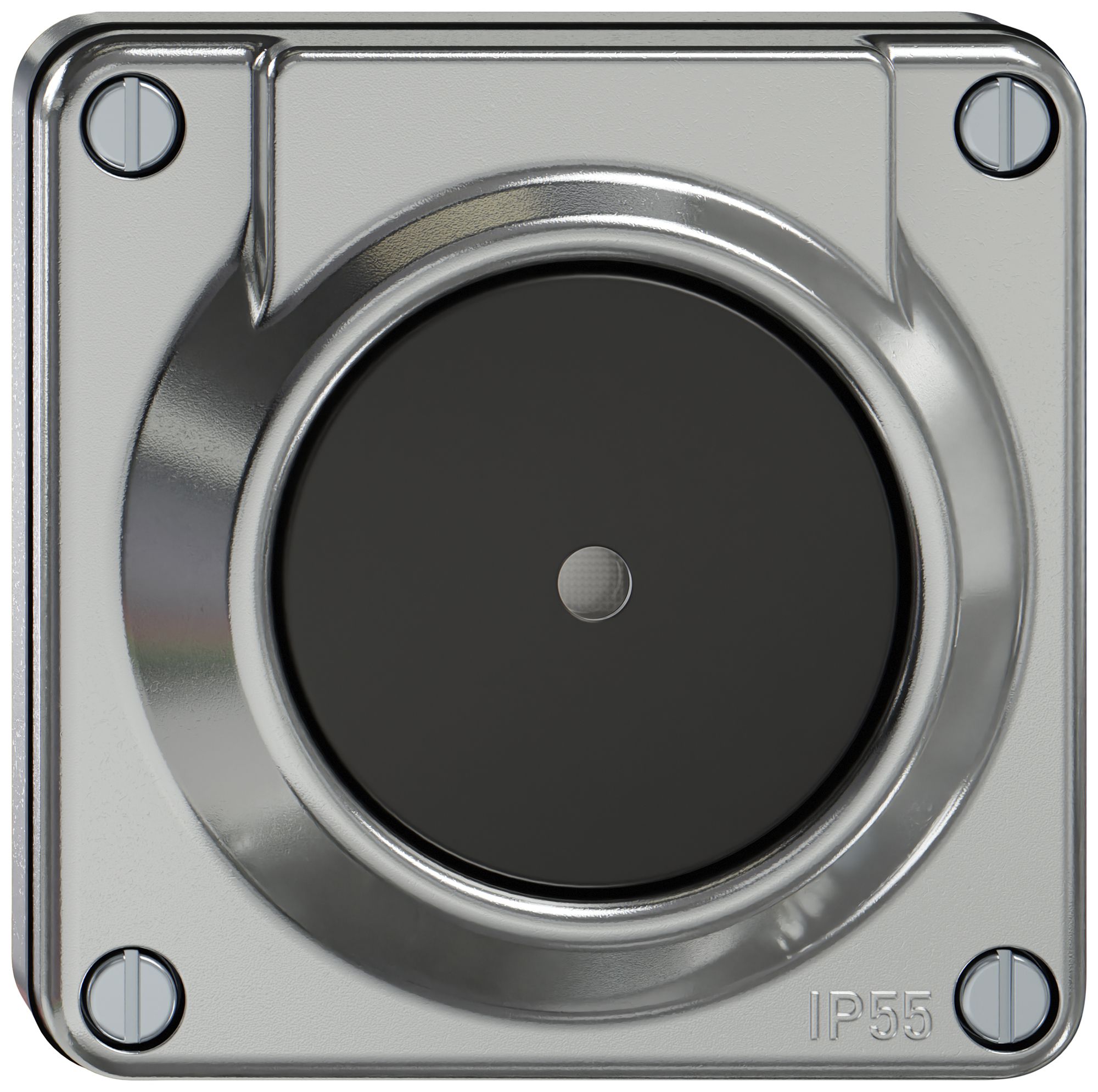 Poussoir de sonnerie ENC ELEMENT SNAPFIX® a.éclairage 87×87×19mm alu