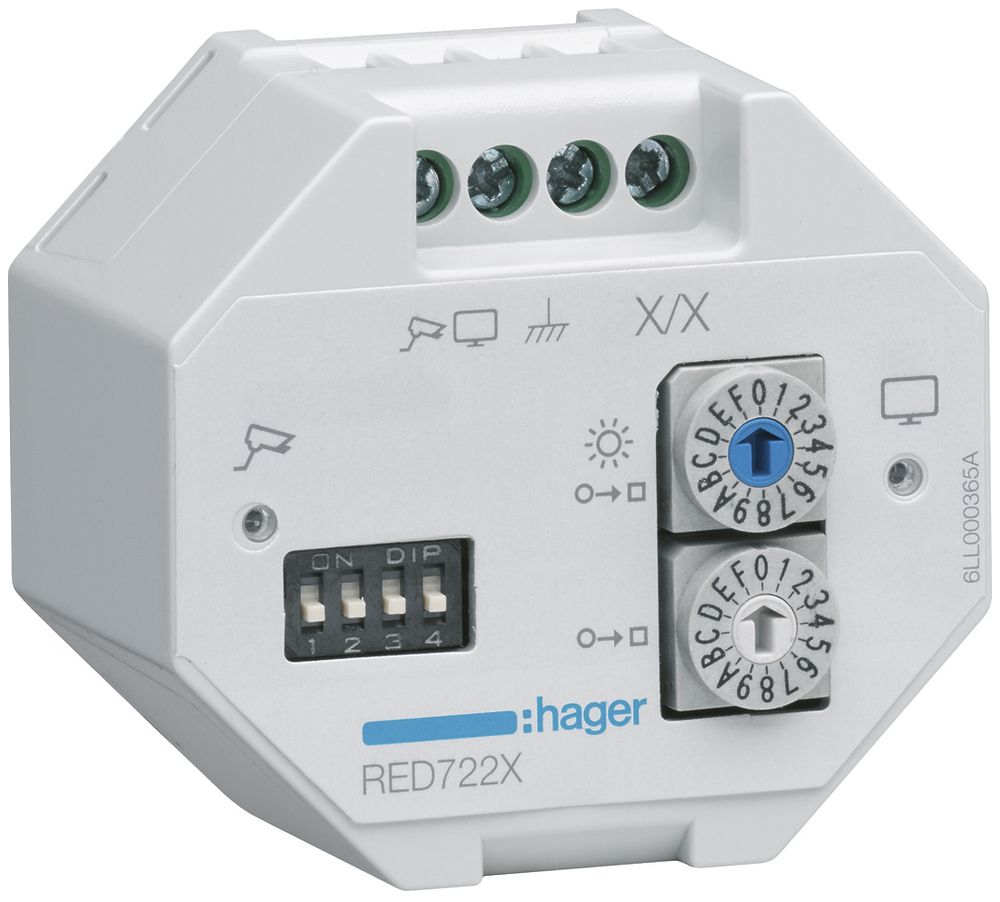 UP-Video-Umsetzer Hager RED722X 2-Draht, 75Ω-Signal