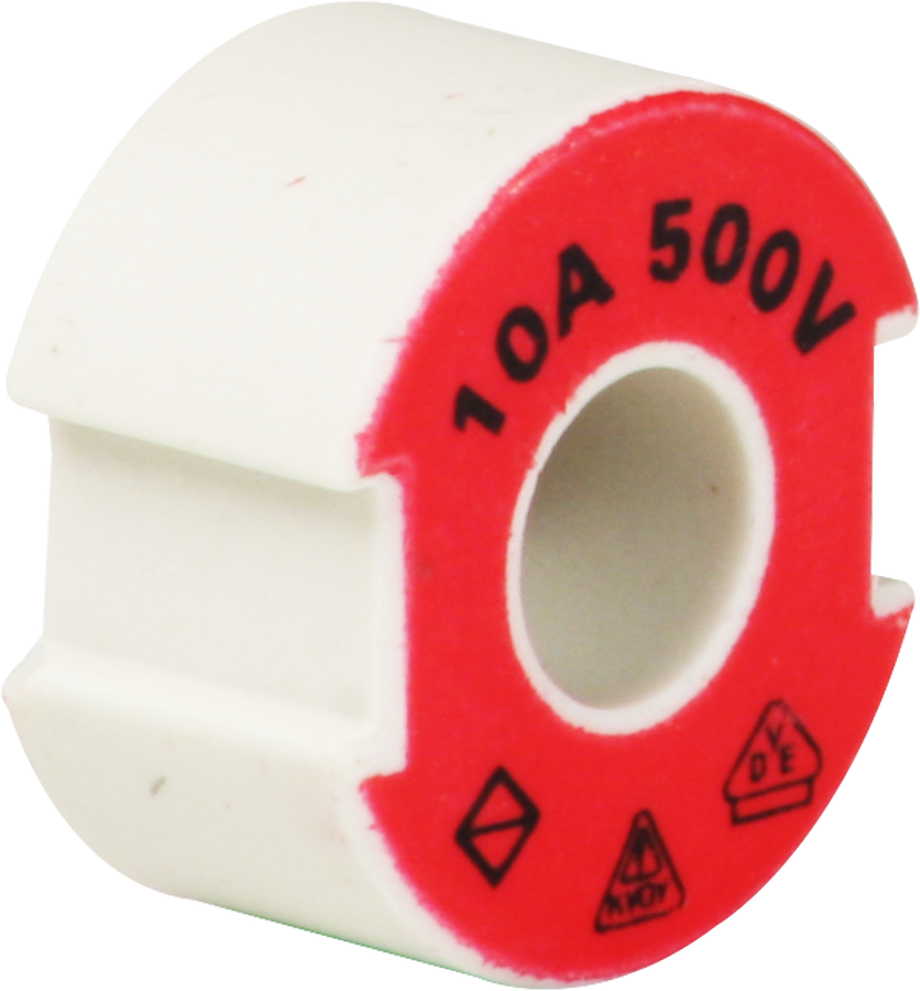 Vite calibrata DII E27 500V in ceramica 10A secondo DIN 49516 rosso