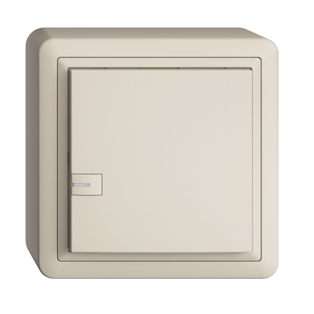 Poussoir KNX RGB AP EDUE, 250mW, a.LED RGB, 1×poussoir, comm.1×touche, crema