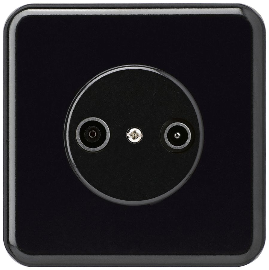 Presa di passaggio INC basico TV-R 19dB nero