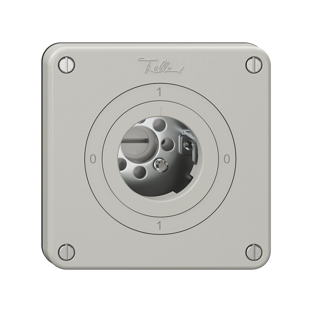 Interrupteur rotatif NEVO, 0/2L, sans cylindre, KS, 0-1-0-1, gris clair