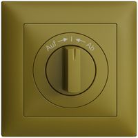 Frontset EDIZIOdue Auf->I<-Ab olive 88×88mm für Schwenktaster