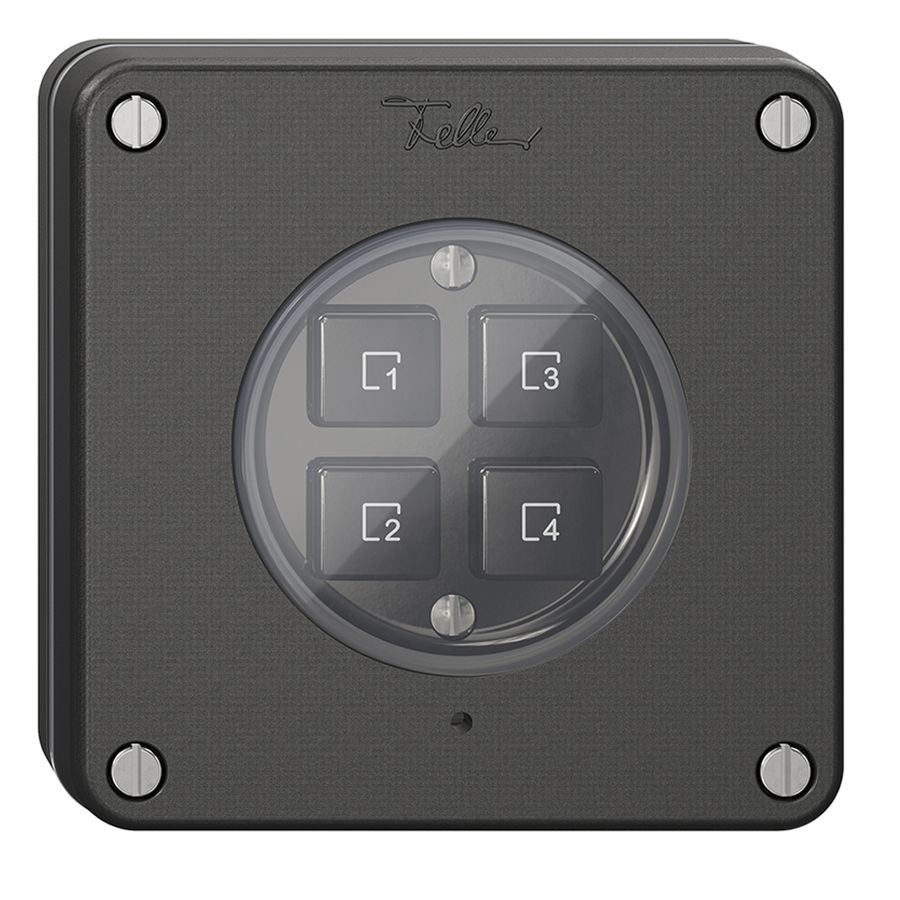 Poussoir scène ENC 4 scènes/4T NEVO Wiser noir