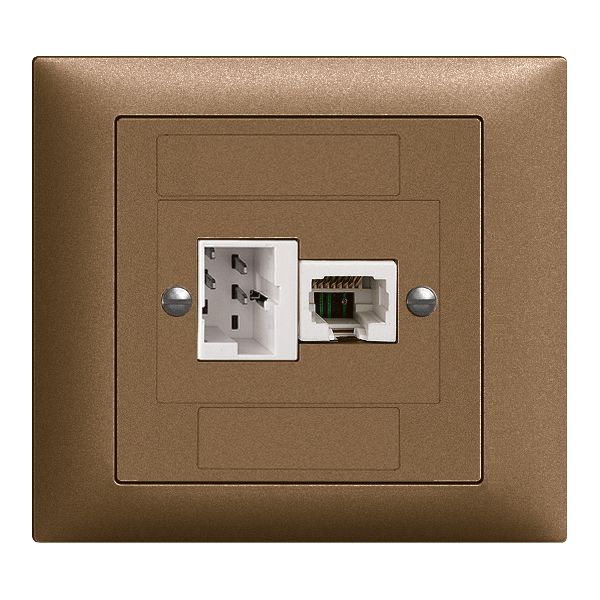 EB-Dose xDSL RJ45/TT83 coffee ITplus EDIZIOdue mit Filter