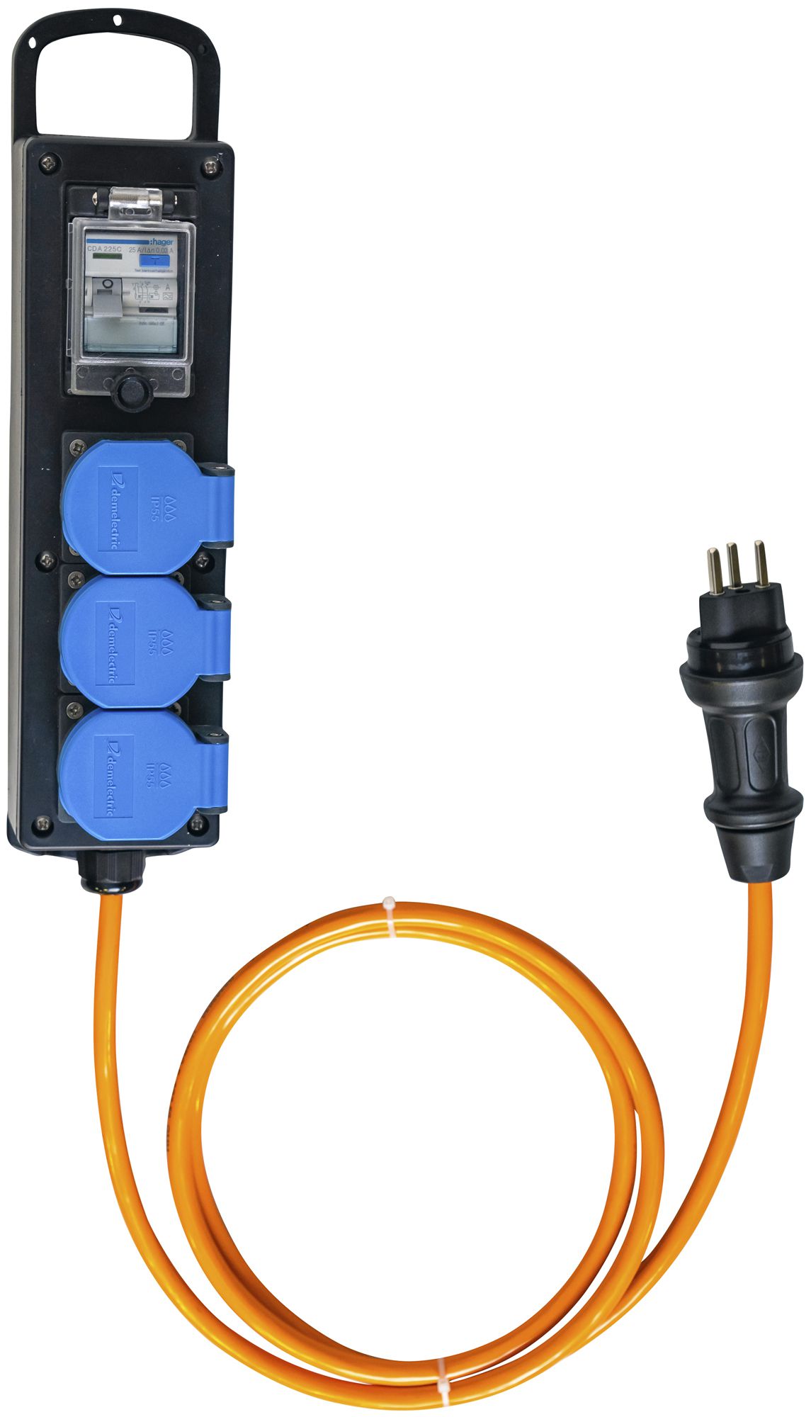 Stromverteiler DEM DB20390001 16A 1×FI 3×T23 2m 3×2.5mm² Stecker T23