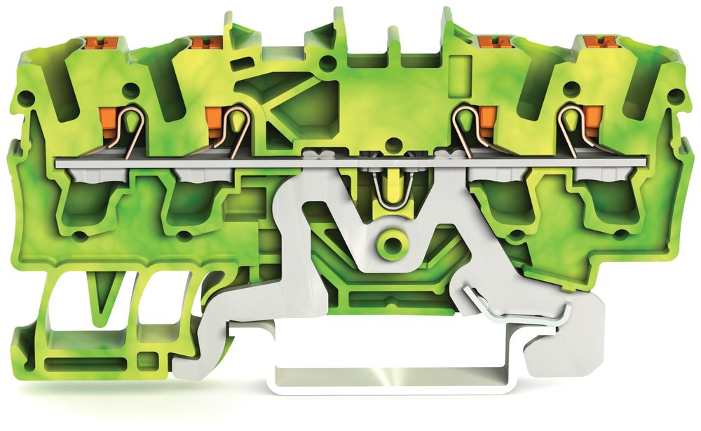 Borne de protection WAGO TOPJOB-S 2.5mm² 4L vert/jaune série 2202