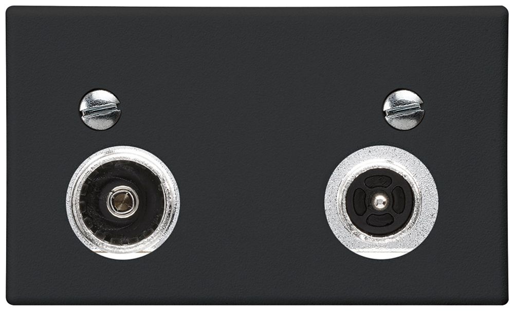 FLF-Antennendose Hager R-TV 4dB 2GHz schwarz