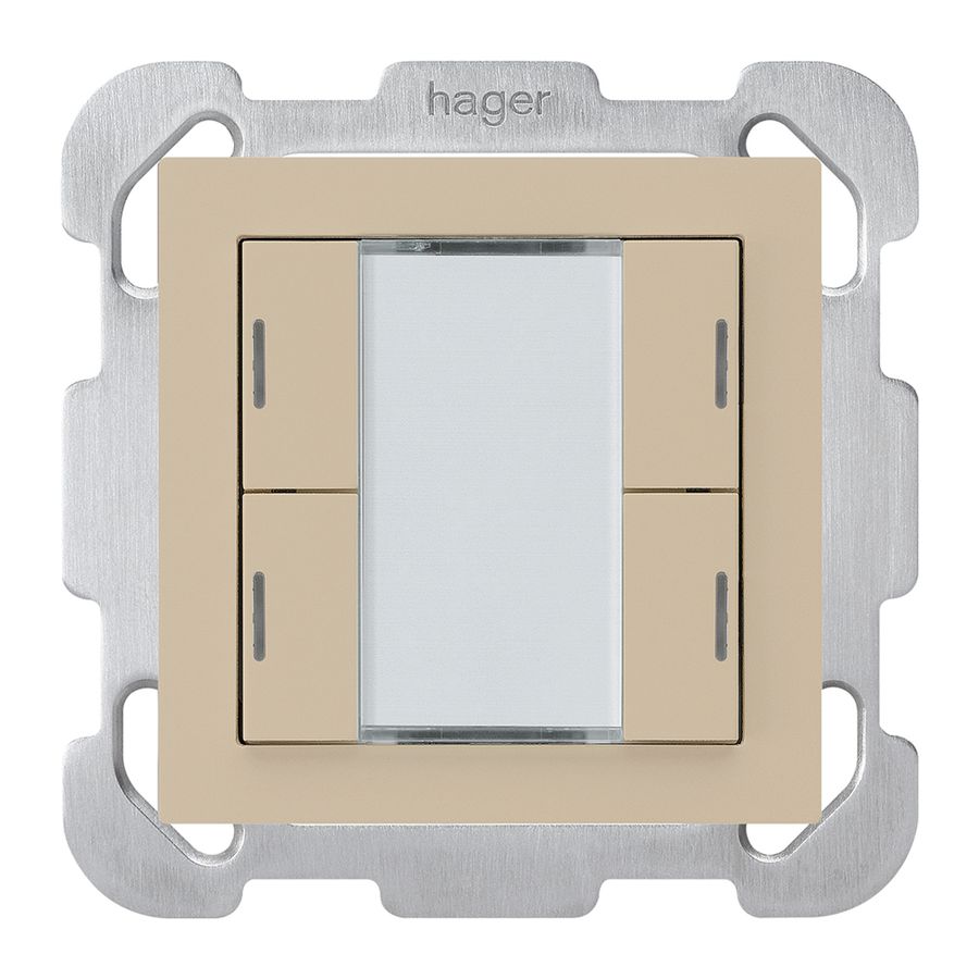 UP-Taster kallysto B KNX 4× RGB LED s/e-link beige