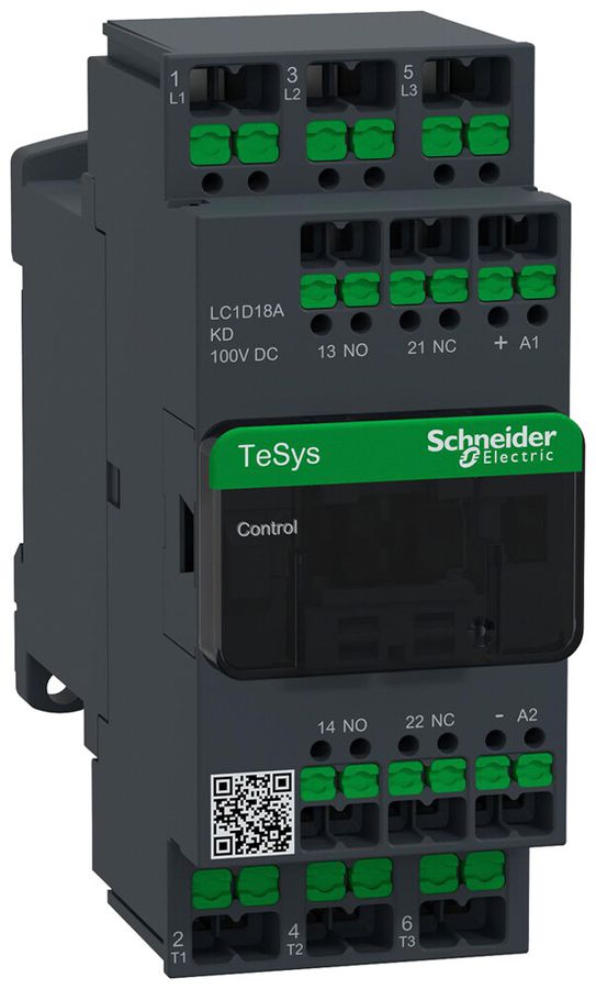Leistungsschütz TeSys 100VDC 3NO 32A 18A 1NO 1NC