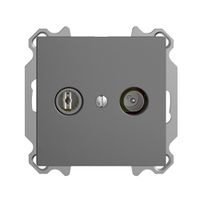 Prise TV-R ENC EDIZIOdue 11dB gris foncé à large bande 5…2000MHz, FM