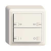 Poussoir AP ZEP ON-OFF scèn 1c/2t avec LED EDIZIOdue blanc