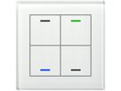 UP-Taster KNX RGBW MDT BE-GTL40W.01 4T/4B Glas weiss "neutral"