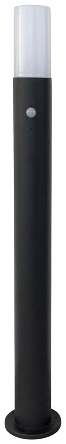 LED-Wegeleuchte Z-Licht PLSK mit PIR-Sensor 12W 900lm 3000K Ø140×1000mm schwarz