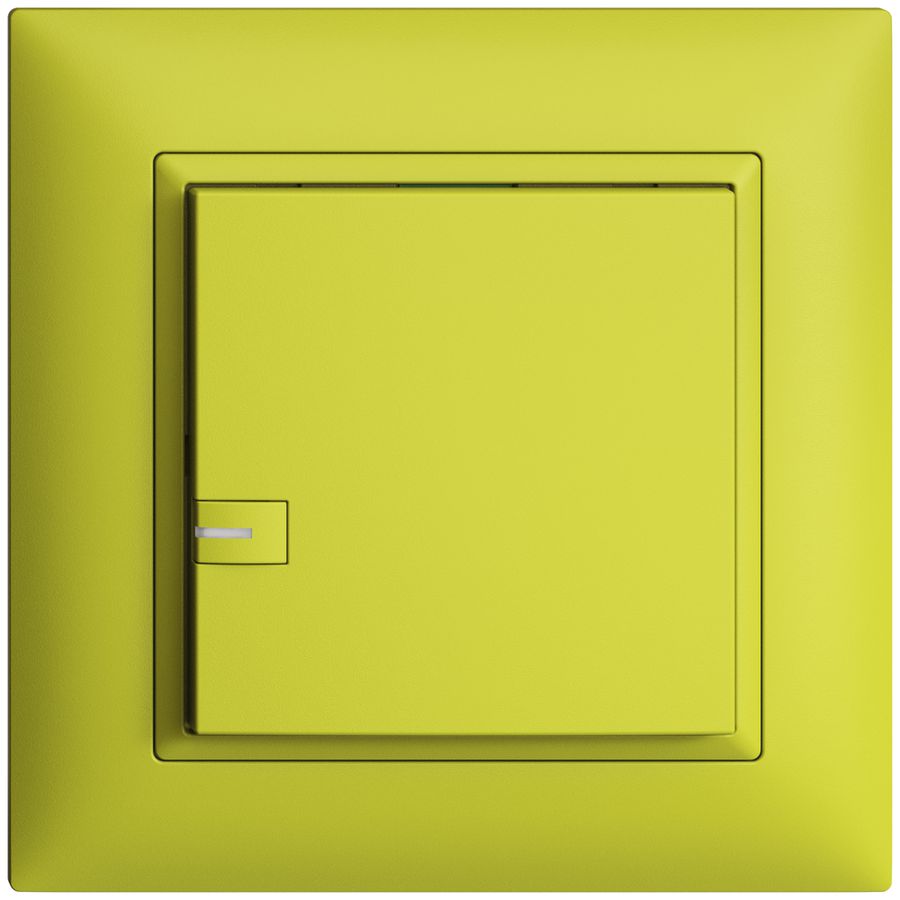 Poussoir ENC KNX 1× EDIZIOdue lemon RGB avec LED