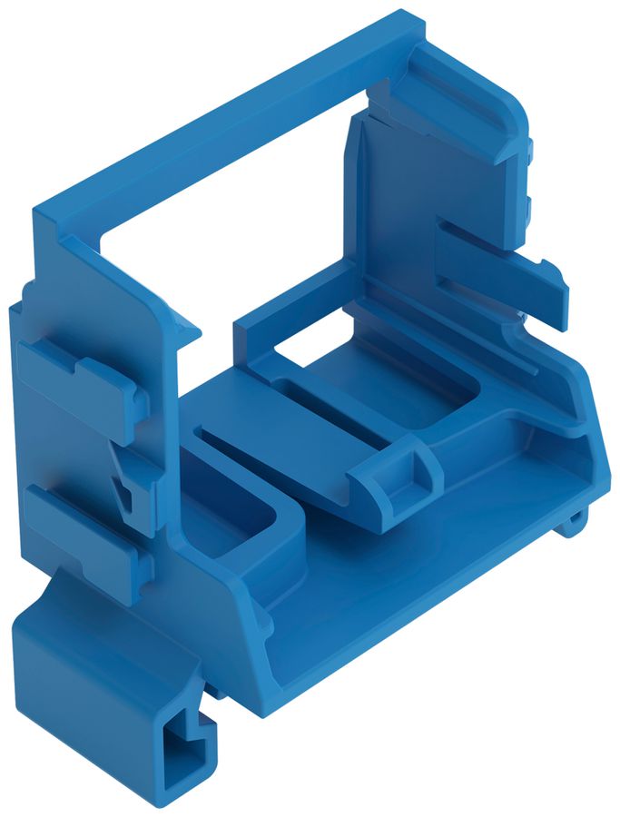 Adaptateur de fixation WAGO s.décharge de traction p.10×4mm² DIN35 bl